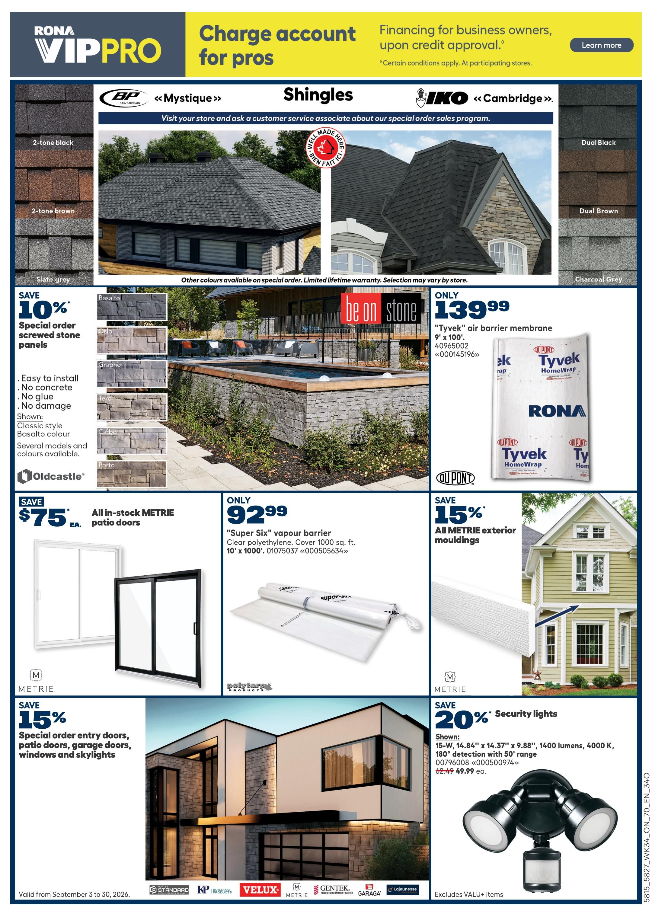 Rona & Rona+ (ON) Flyer September 24 to 30
