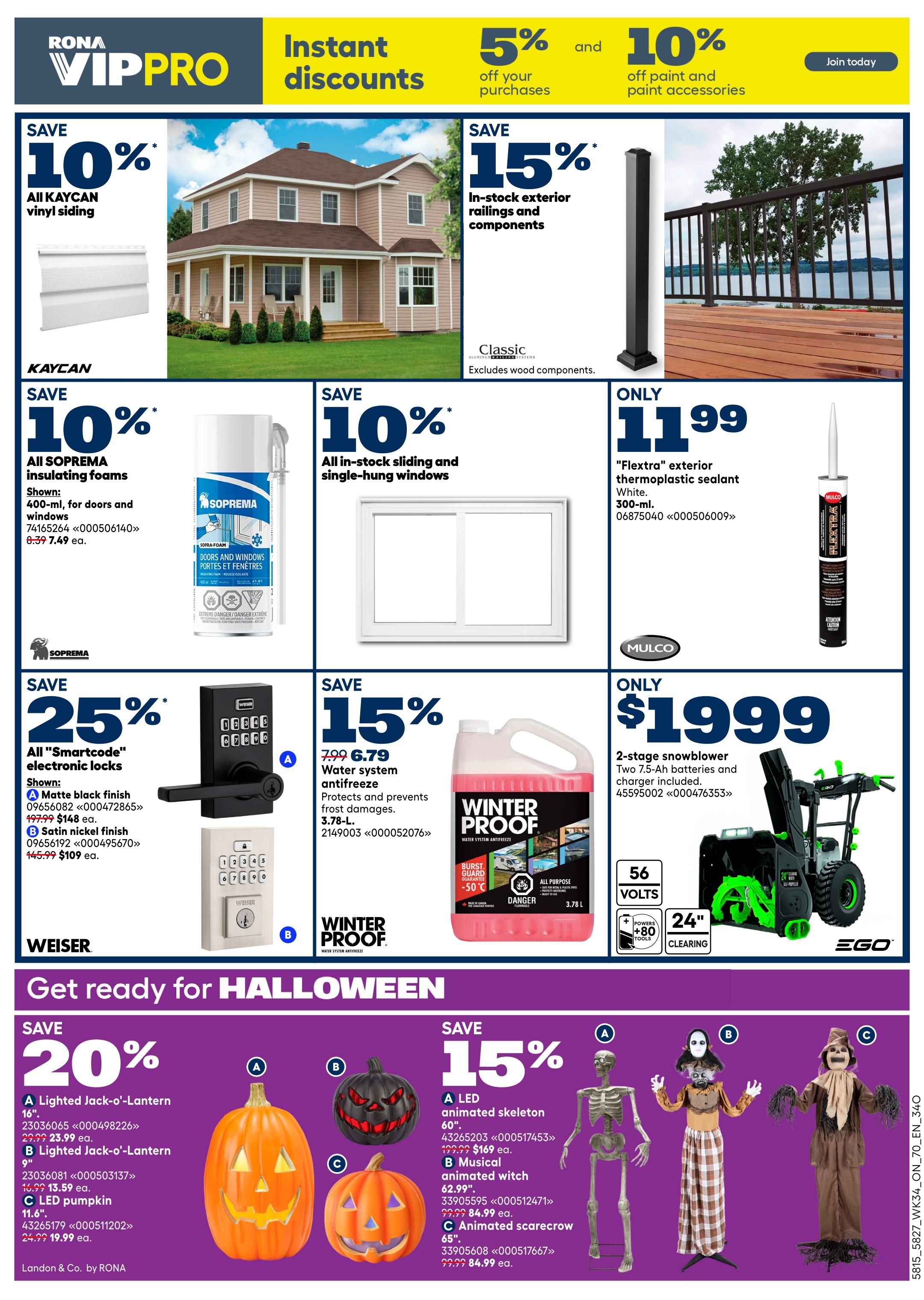 Rona & Rona+ (ON) Flyer September 24 to 30