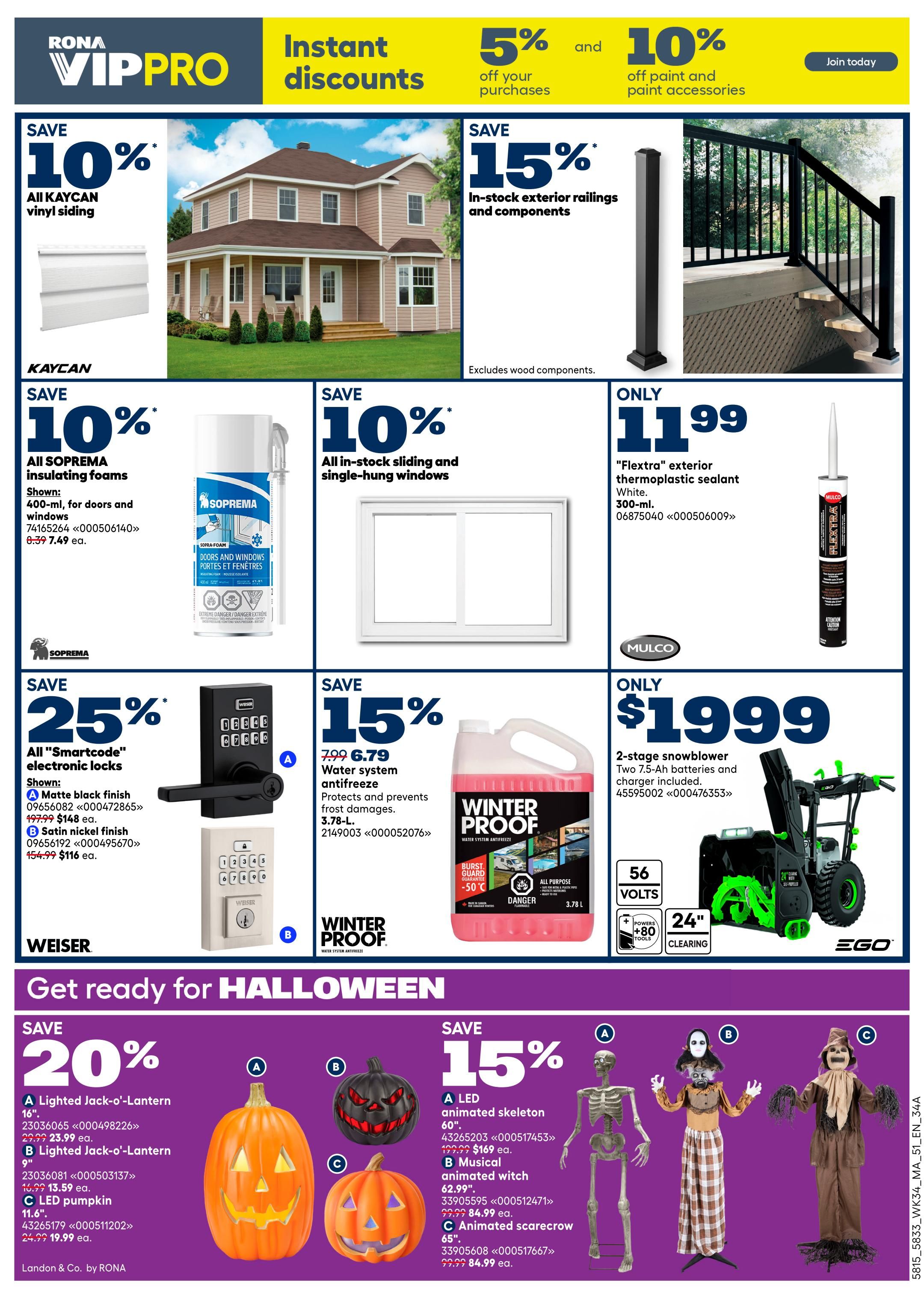 Rona & Rona+ (Atlantic) Flyer September 24 to 30