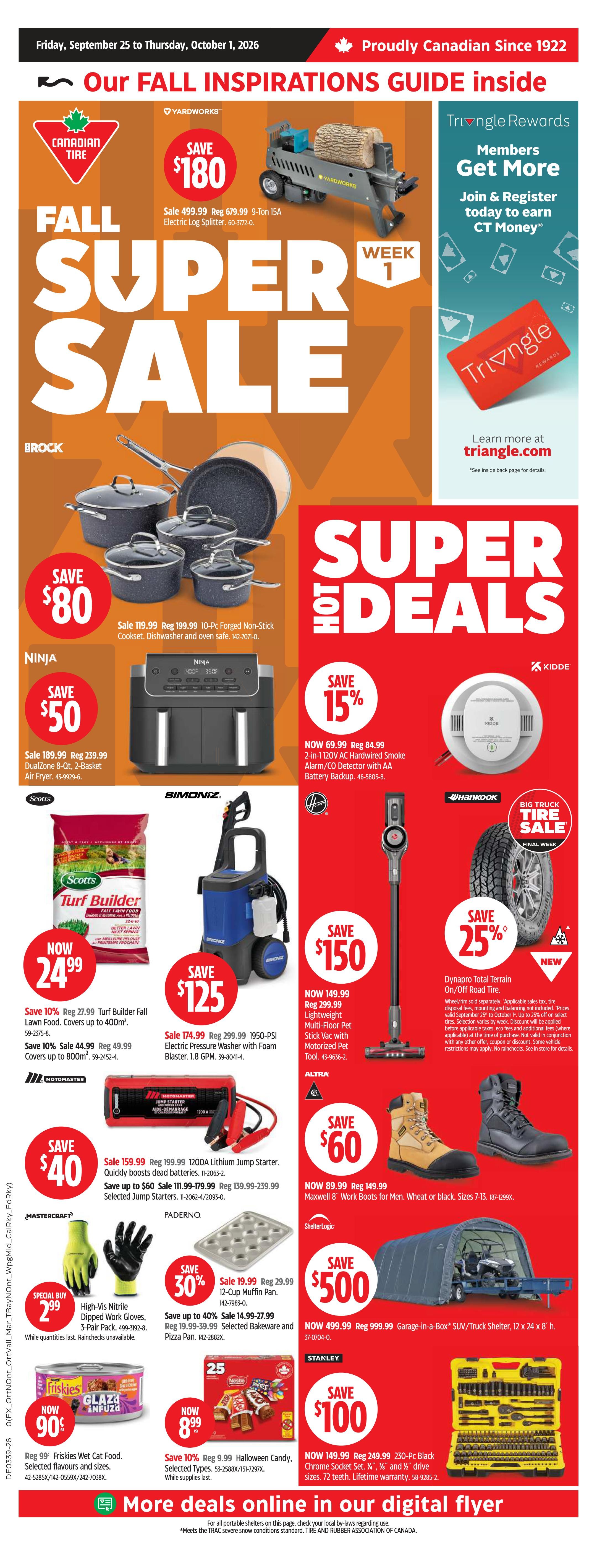 Canadian Tire (West) Flyer September 25 to October 1