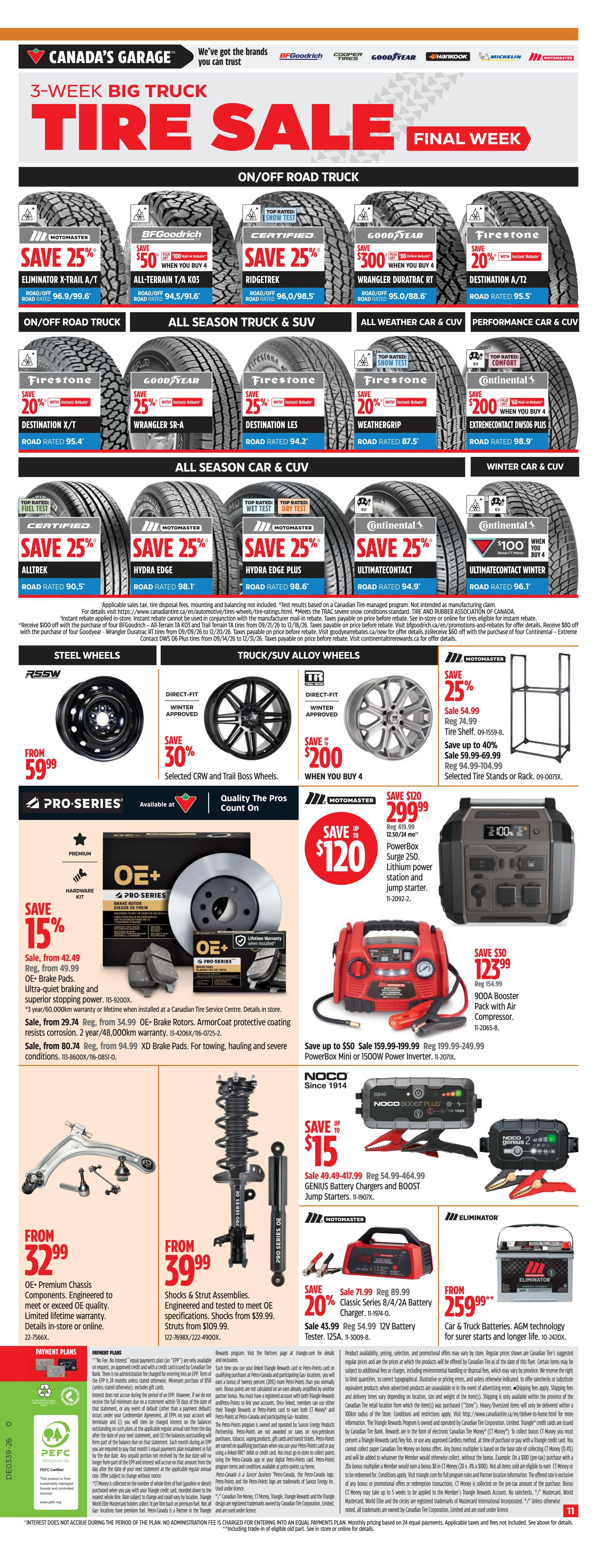 Canadian Tire (West) Flyer September 25 to October 1