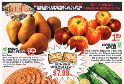 Battaglia's Marketplace Flyer September 23 to 29