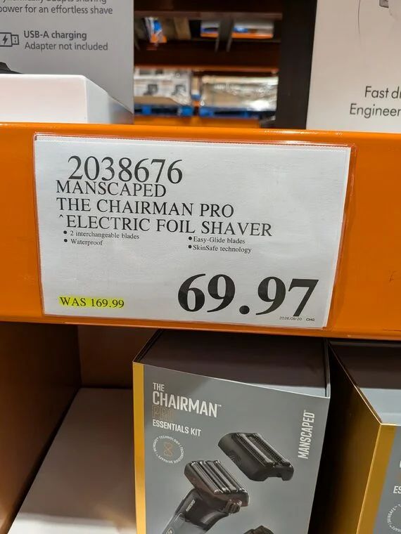 Costco YMMV The Chairman® Pro Electric Foil Face Shaver $69.97 Costco YMMV The Chairman® Pro Electric Foil Face Shaver $69.97