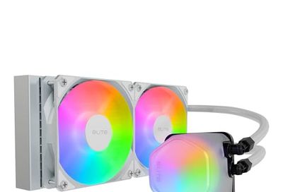 Cooler Master MasterLiquid ML240 Illusion White Edition Close-Loop AIO CPU Liquid Cooler, Translucent Dome, 3rd Gen Dual Chamber Pump, 240mm Radiator, Dual MF120 Halo for AMD Ryzen/Intel 1200/1151 MLX-D24M-A18PW-R1