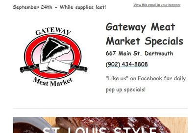 Gateway Meat Market Flyer September 24 to 30