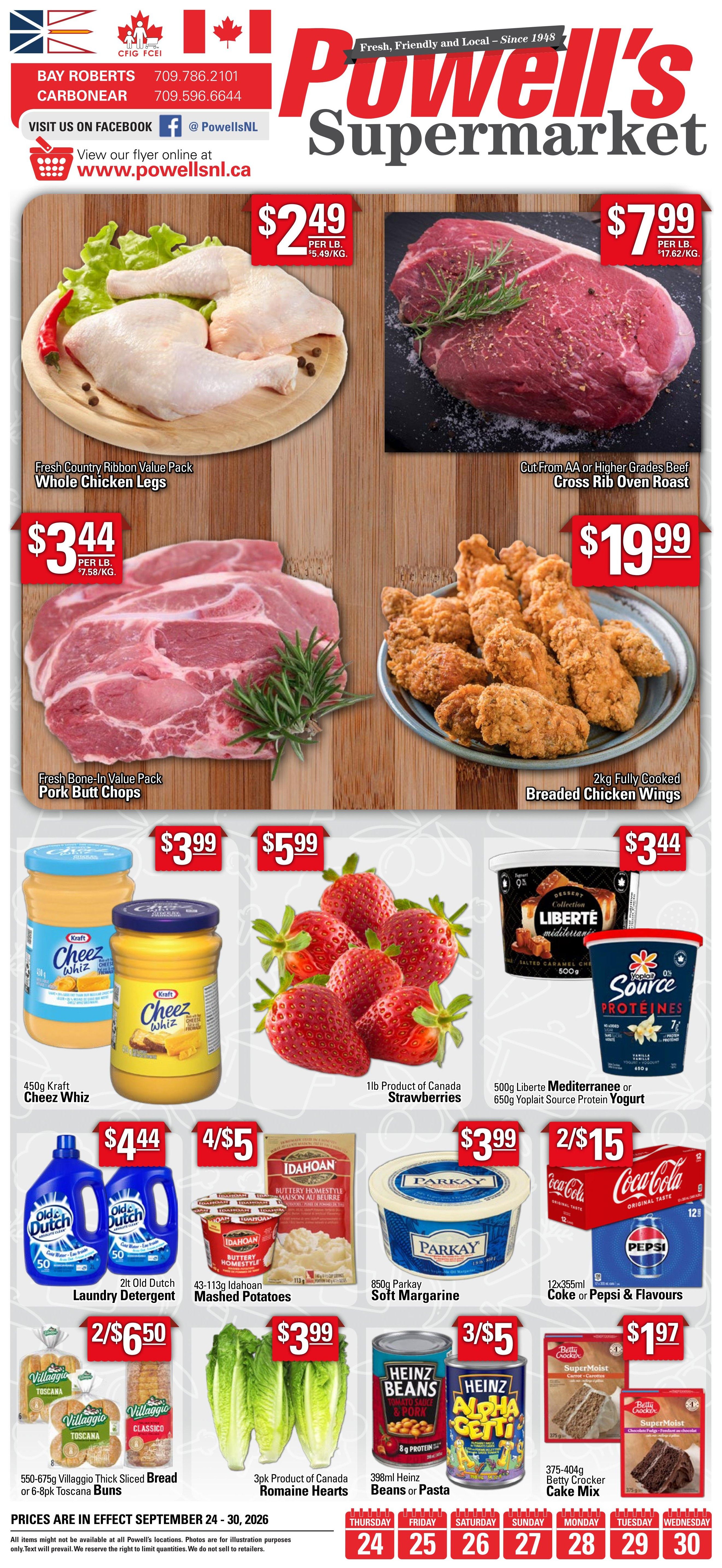 Powell's Supermarket Flyer September 24 to 30