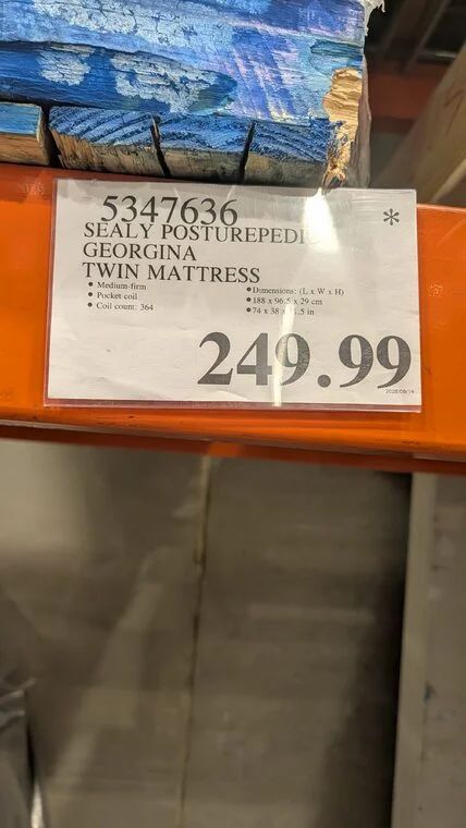 Costco: Sealy Twin Mattress 50% off in warehouse ($249.99) - YMMV Costco: Sealy Twin Mattress 50% off in warehouse ($249.99) - YMMV