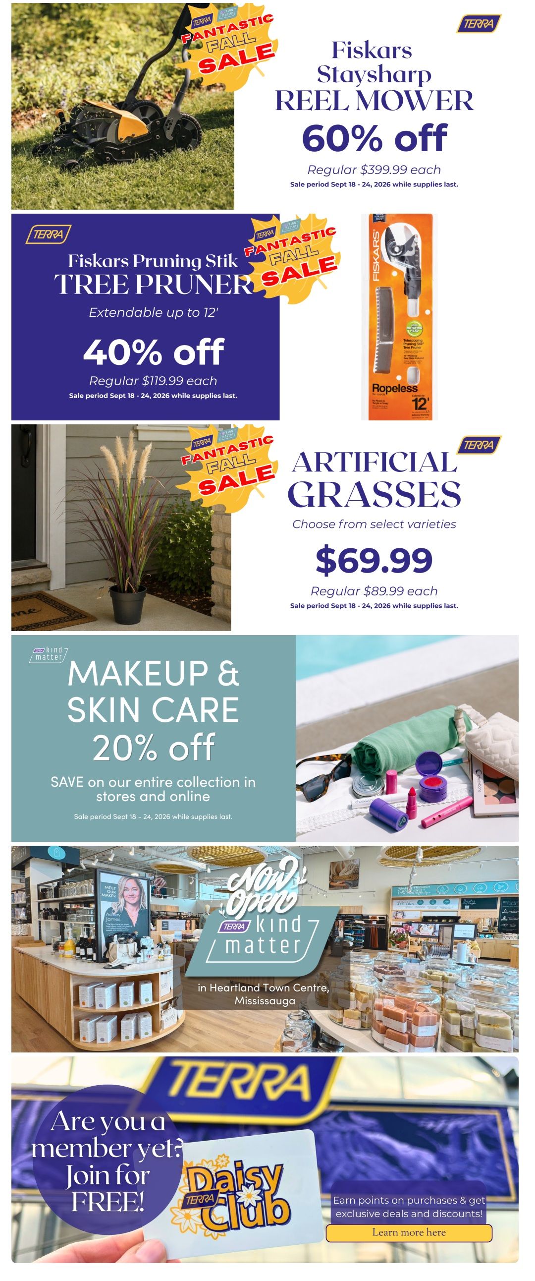 Terra Greenhouses Flyer September 25 to October 1