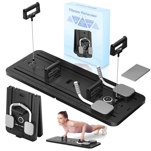 Mosdos Foldable Portable Pilates Core Reformer-Black Mosdos Foldable Portable Pilates Core Reformer-Black