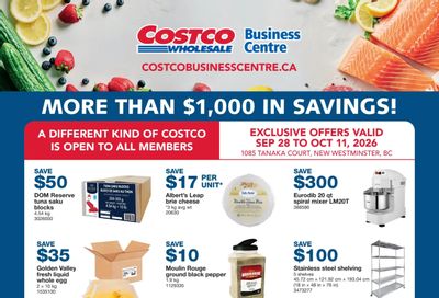 Costco Business Centre Instant Savings Flyer September 28 to October 11