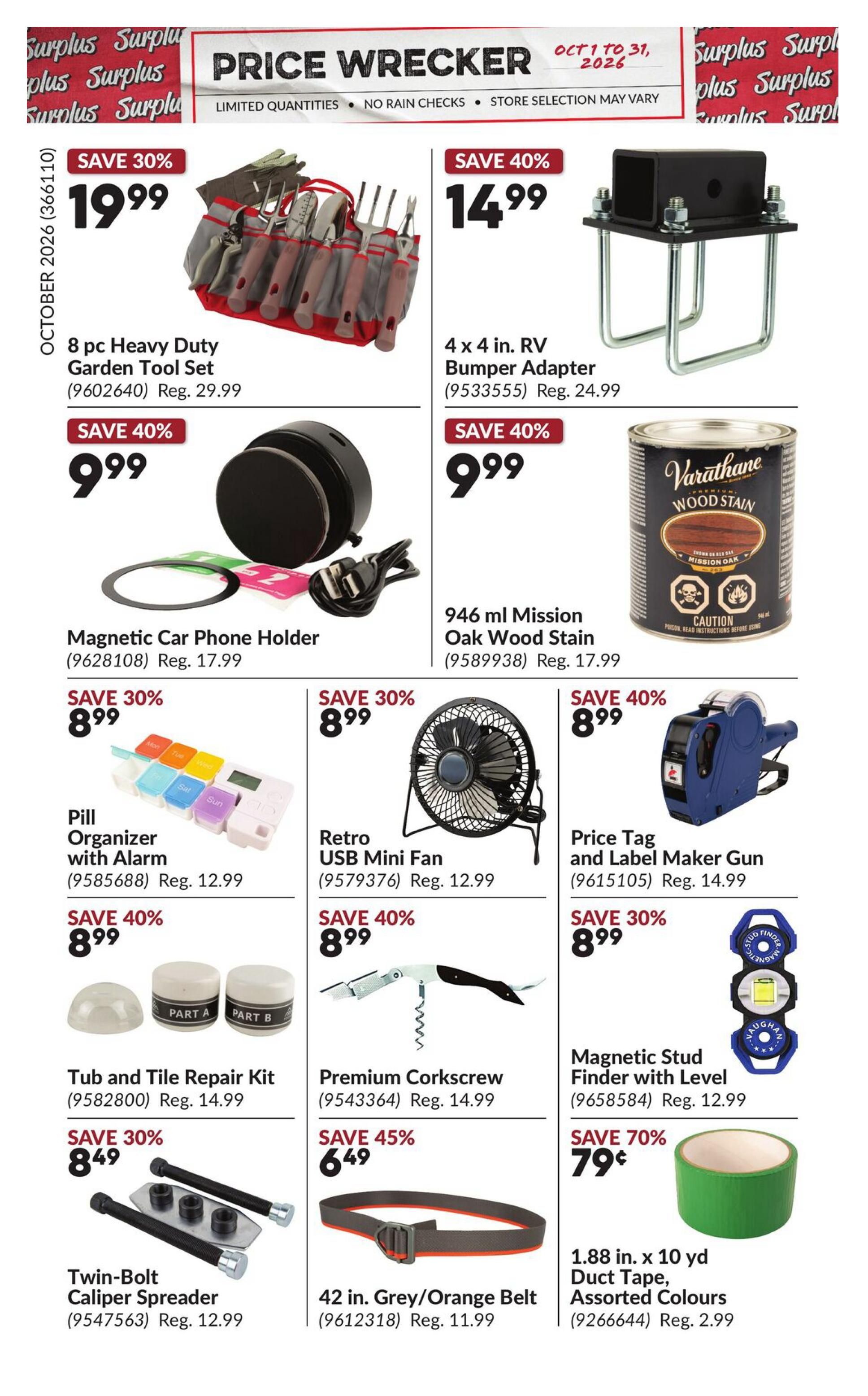 Princess Auto Price Wrecker Flyer October 1 to 31