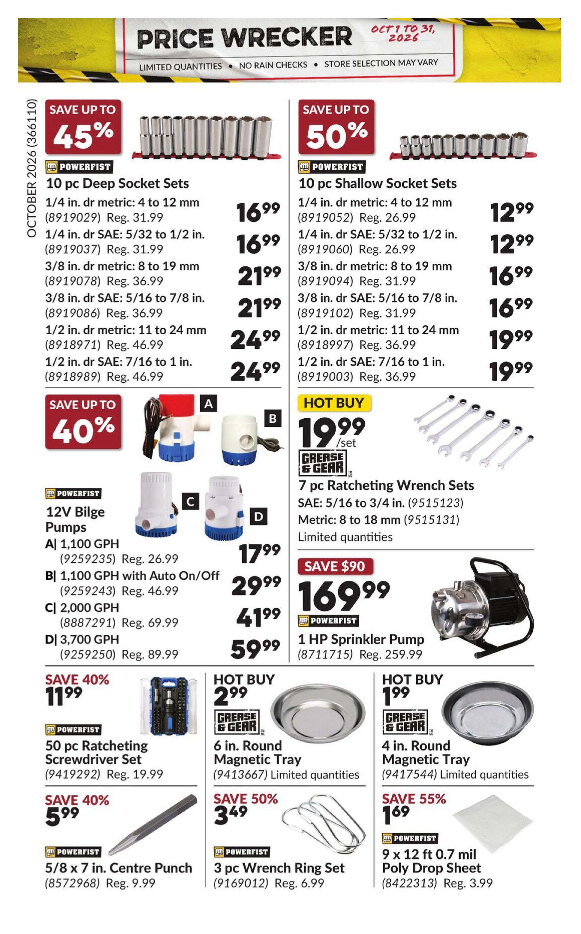 Princess Auto Price Wrecker Flyer October 1 to 31