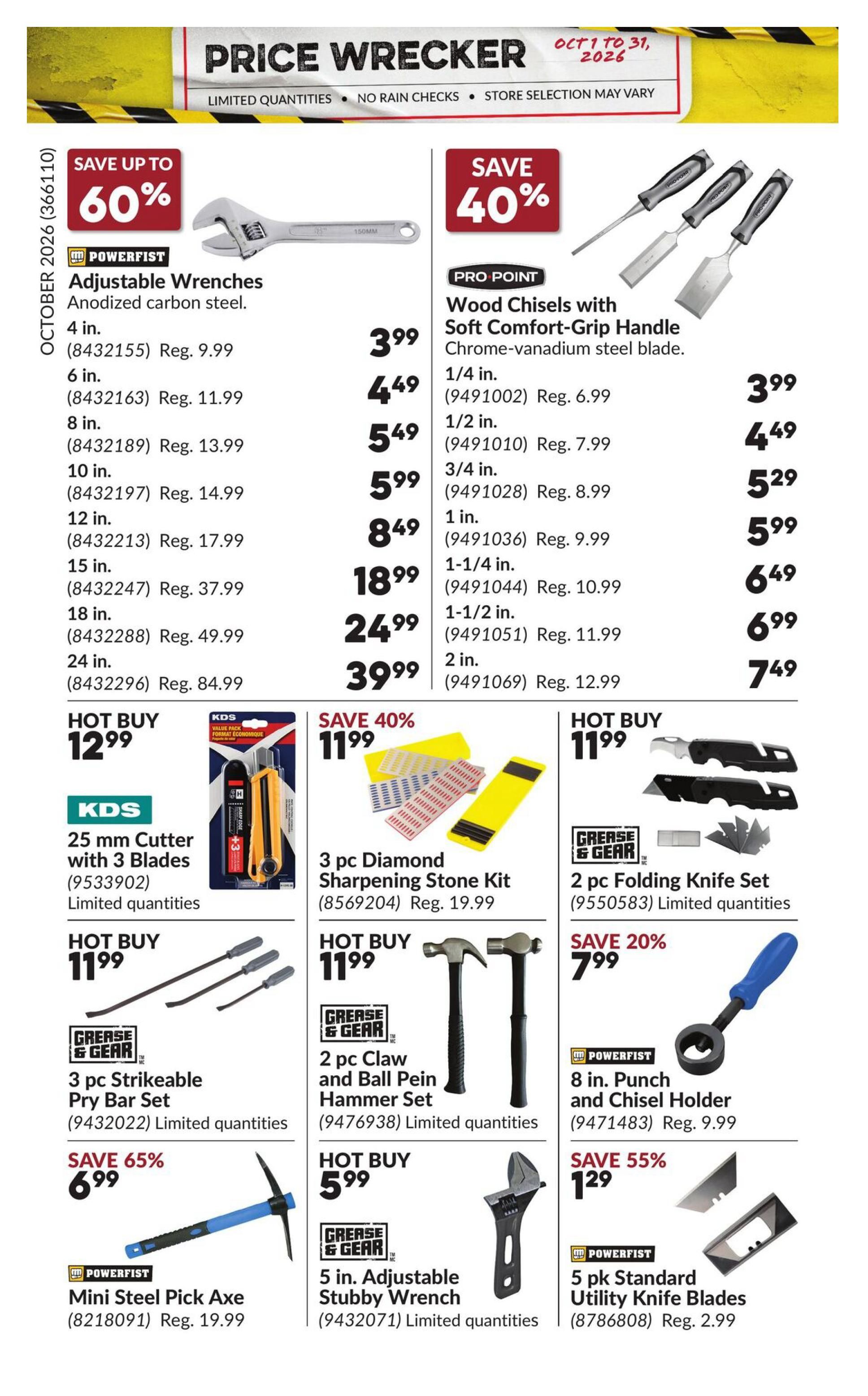 Princess Auto Price Wrecker Flyer October 1 to 31