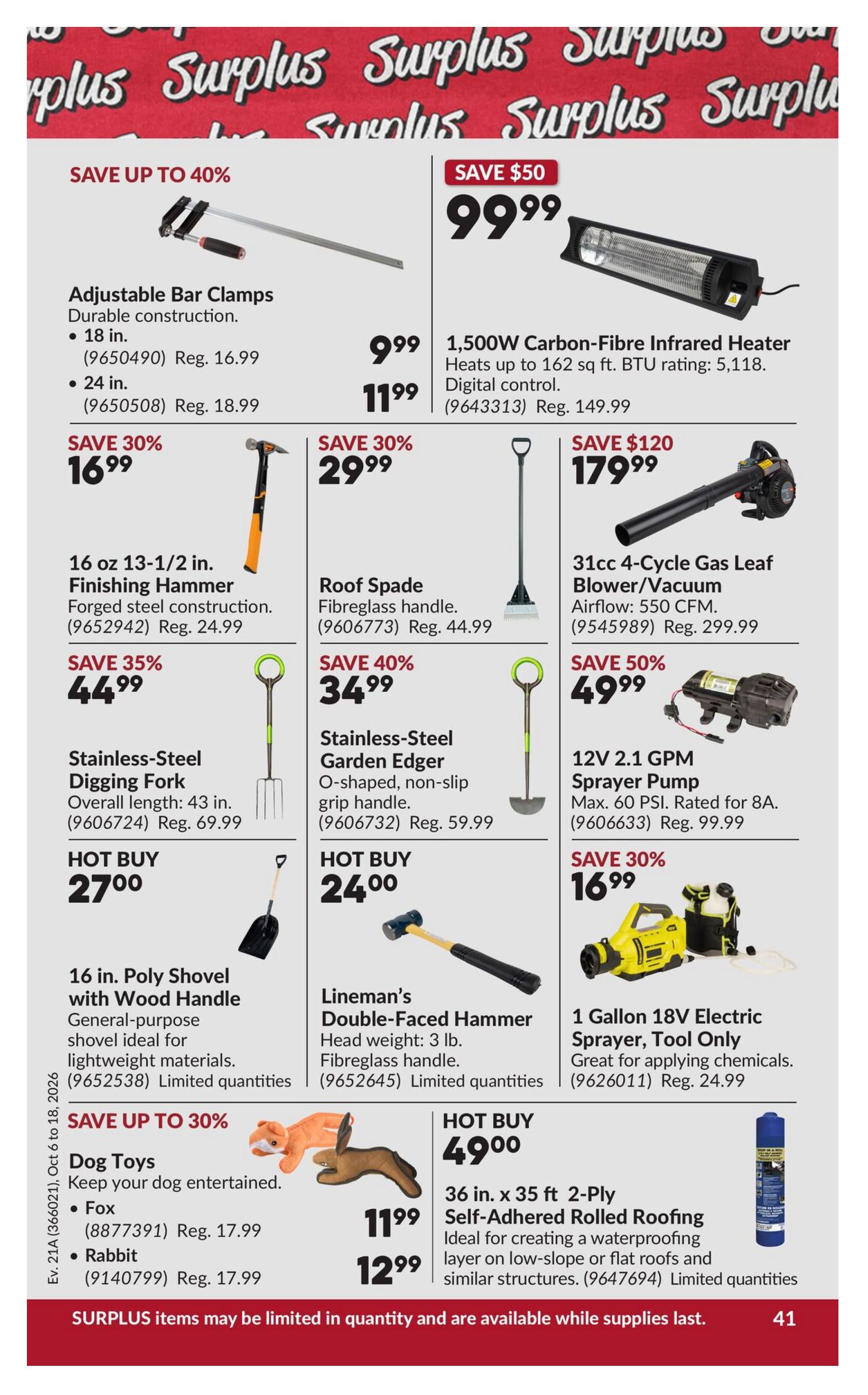 Princess Auto Flyer October 6 to 18