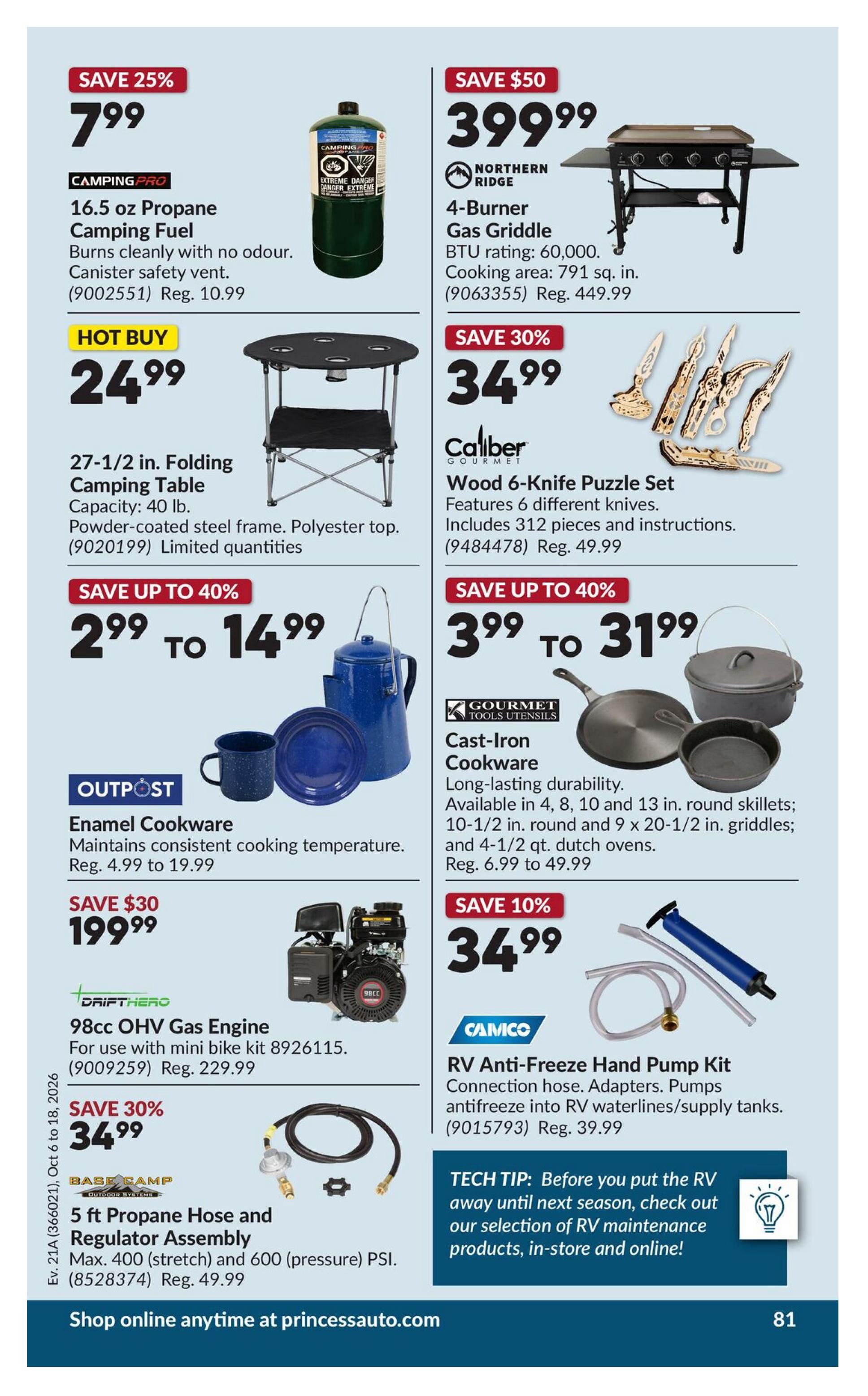 Princess Auto Flyer October 6 to 18