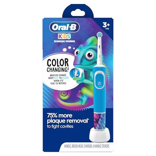 Oral -B Kid's Electric Rechargeable Toothbrush with Charger, Featuring Extra Soft Color Changing Bristles, for Ages 3+ Oral -B Kid's Electric Rechargeable Toothbrush with Charger, Featuring Extra Soft Color Changing Bristles, for Ages 3+