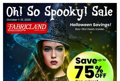 Fabricland (ON) Flyer October 1 to 31