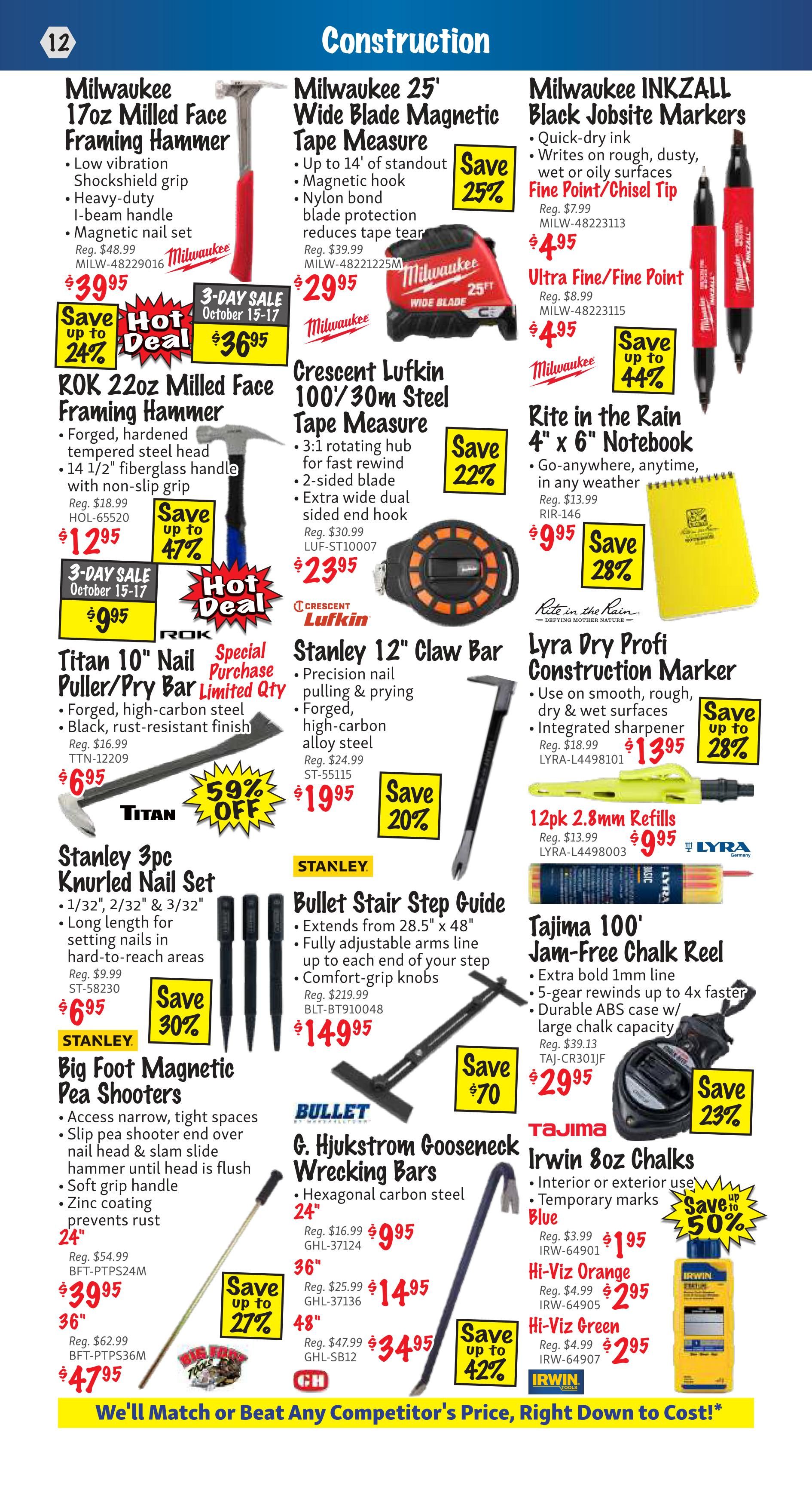 KMS Tools and Equipment Flyer October 1 to 31