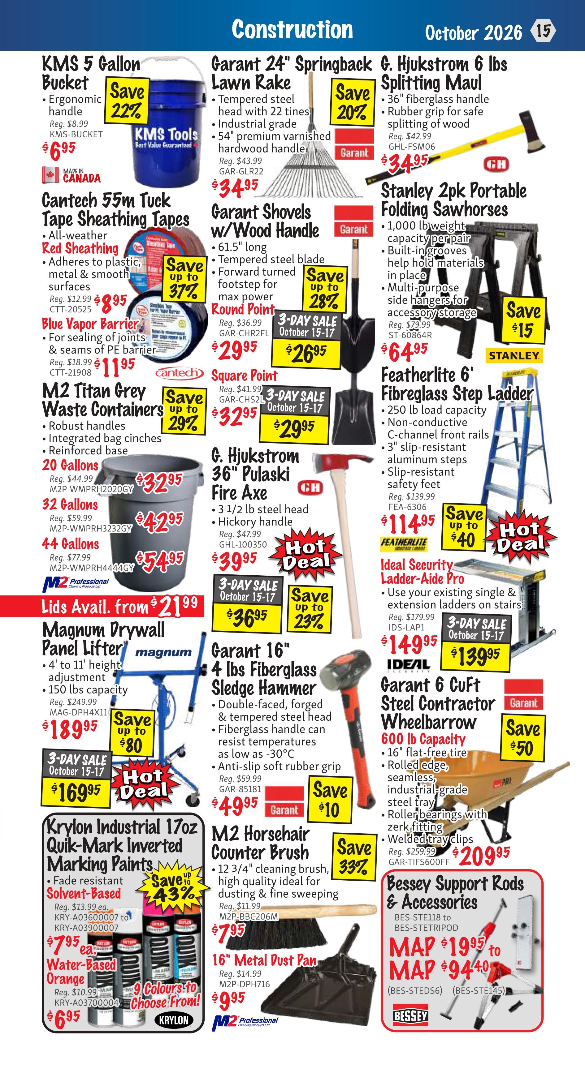 KMS Tools and Equipment Flyer October 1 to 31