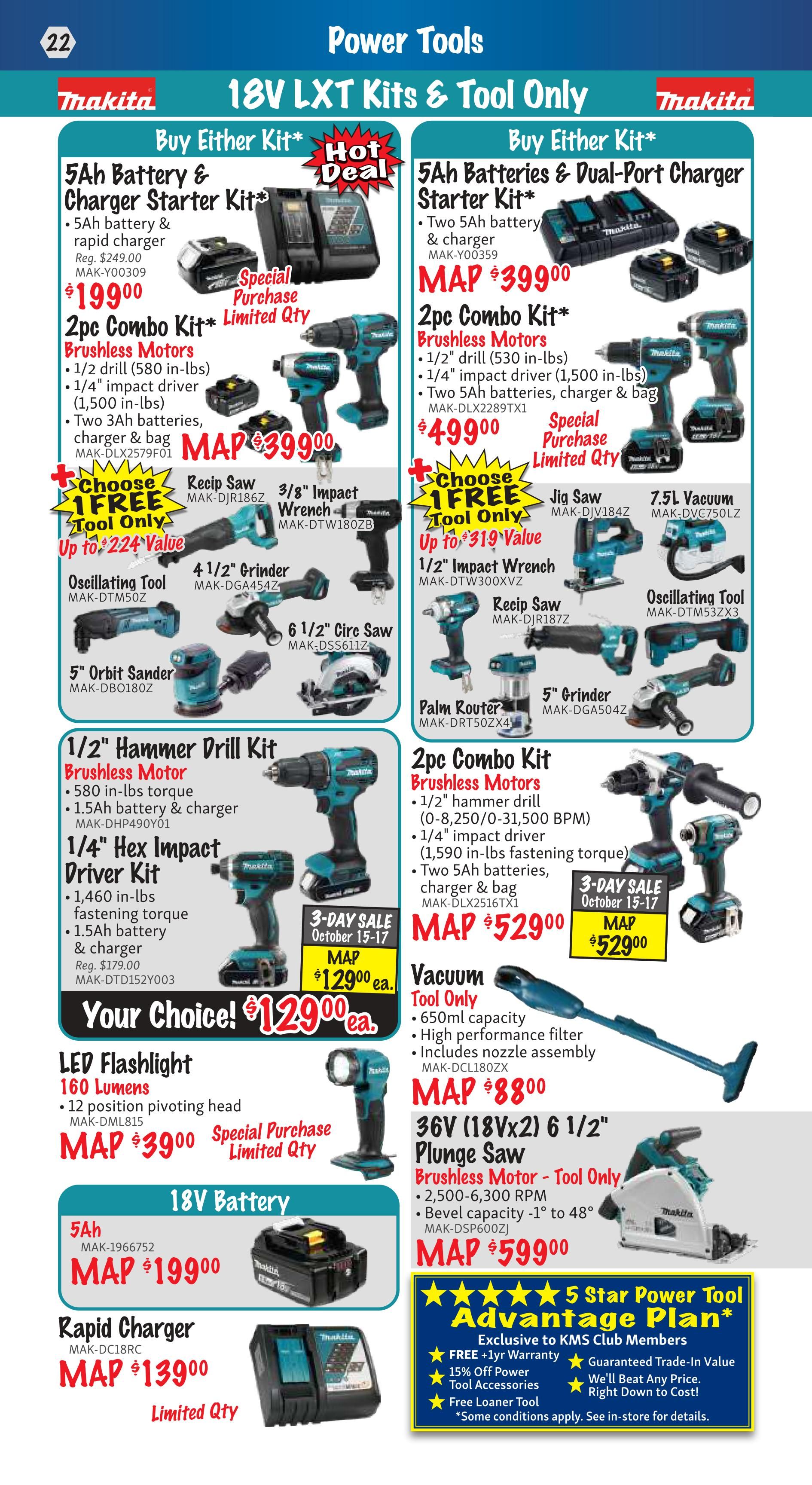 KMS Tools and Equipment Flyer October 1 to 31