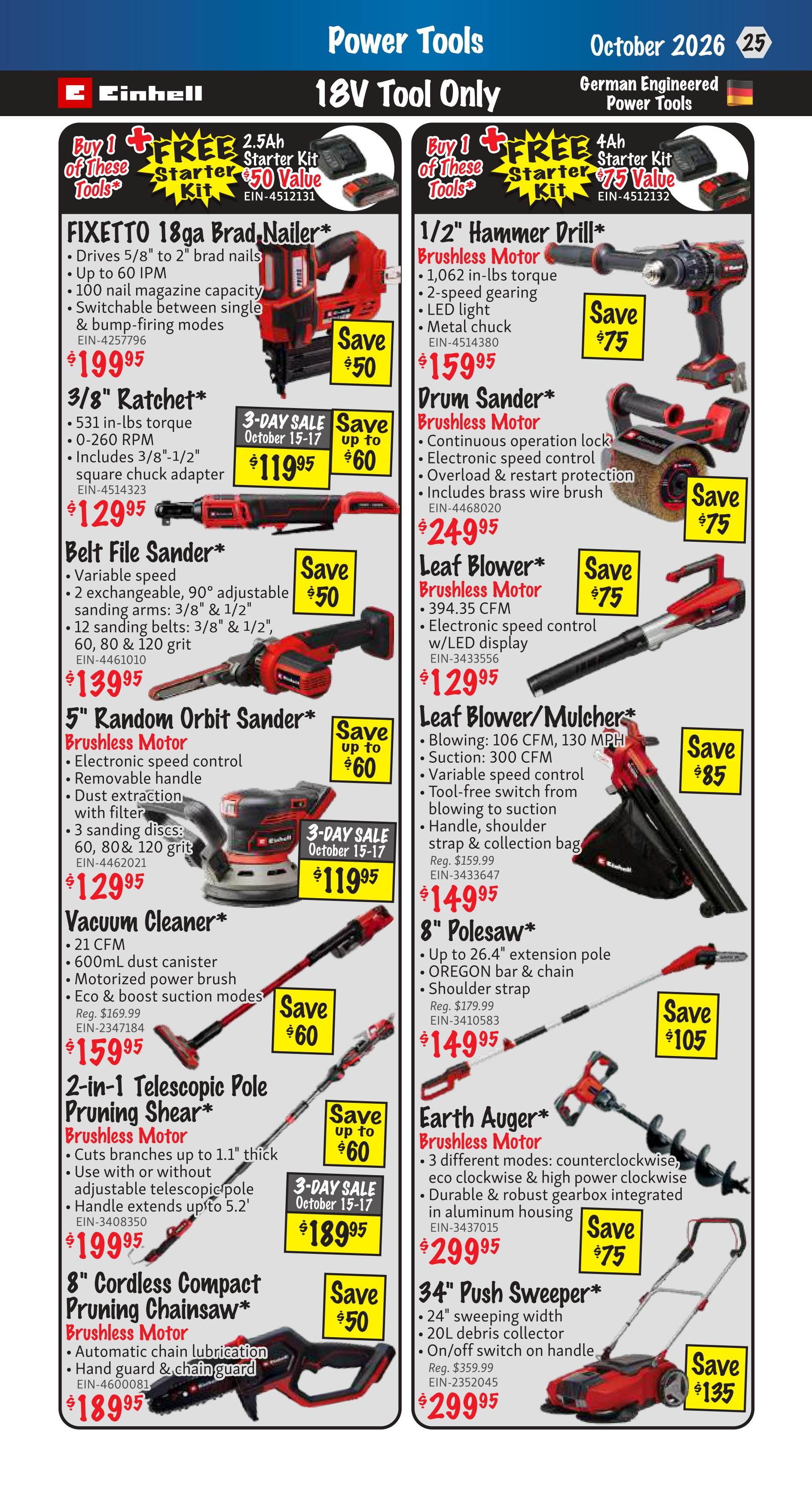 KMS Tools and Equipment Flyer October 1 to 31