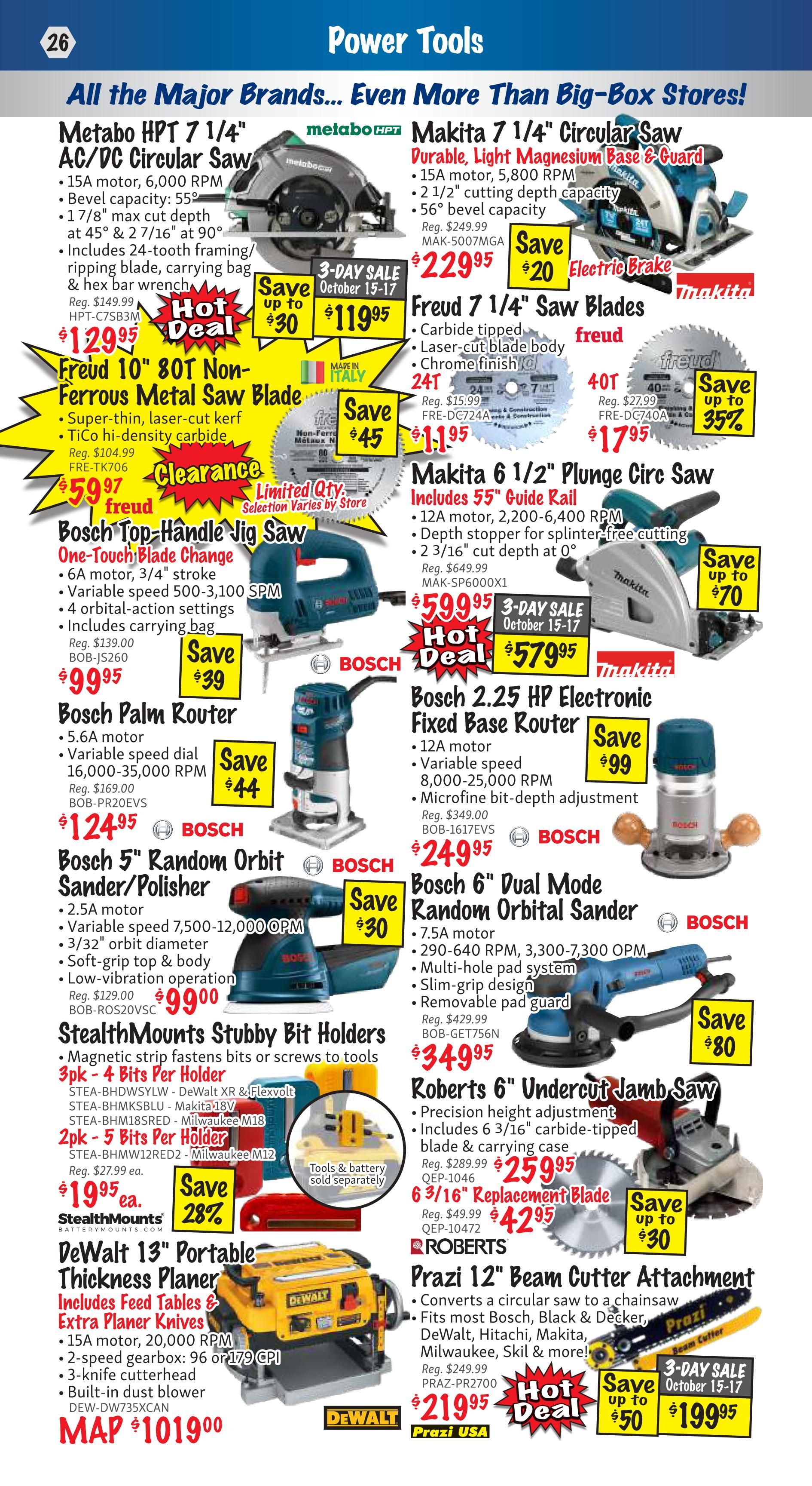 KMS Tools and Equipment Flyer October 1 to 31