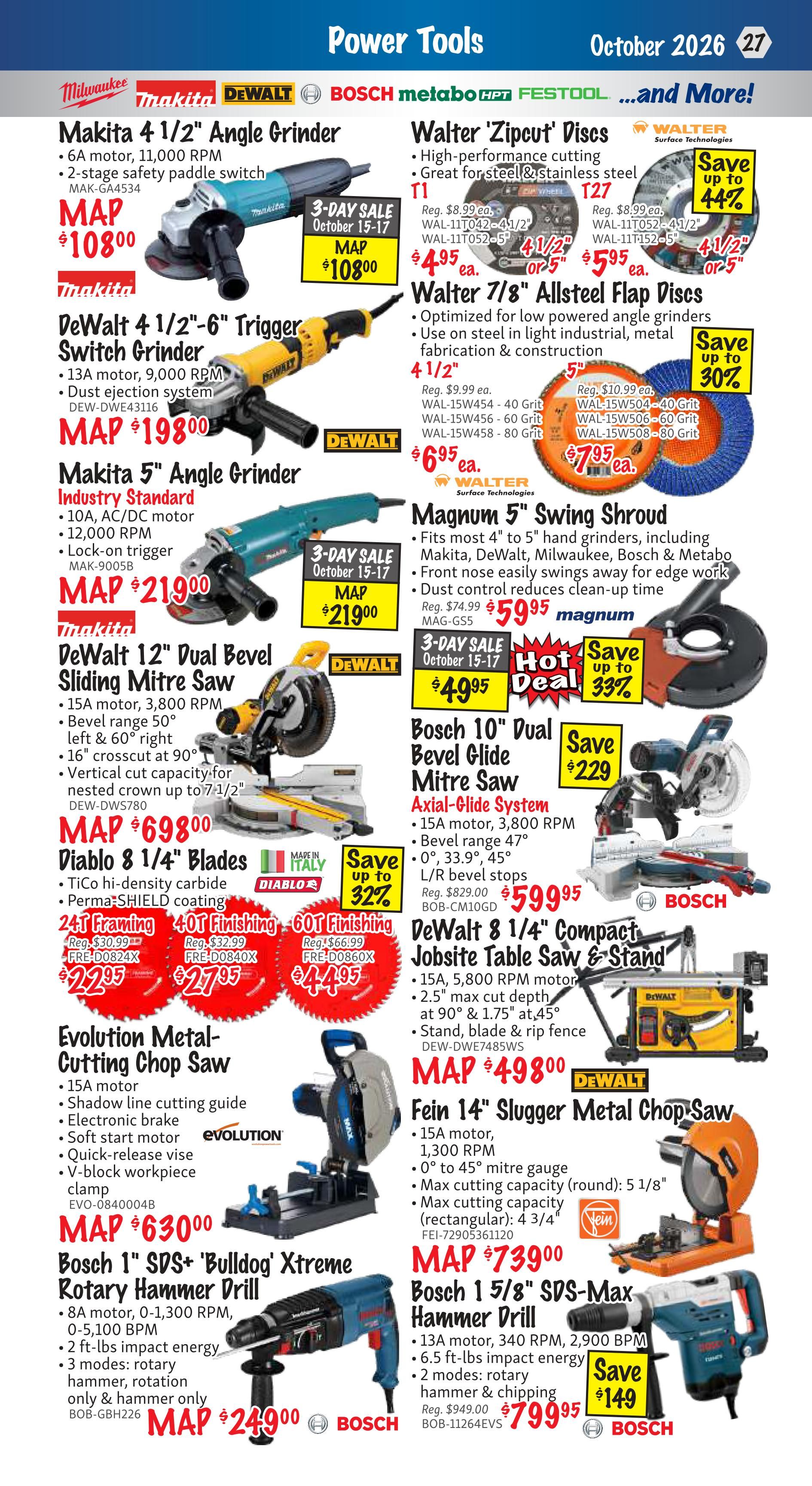 KMS Tools and Equipment Flyer October 1 to 31