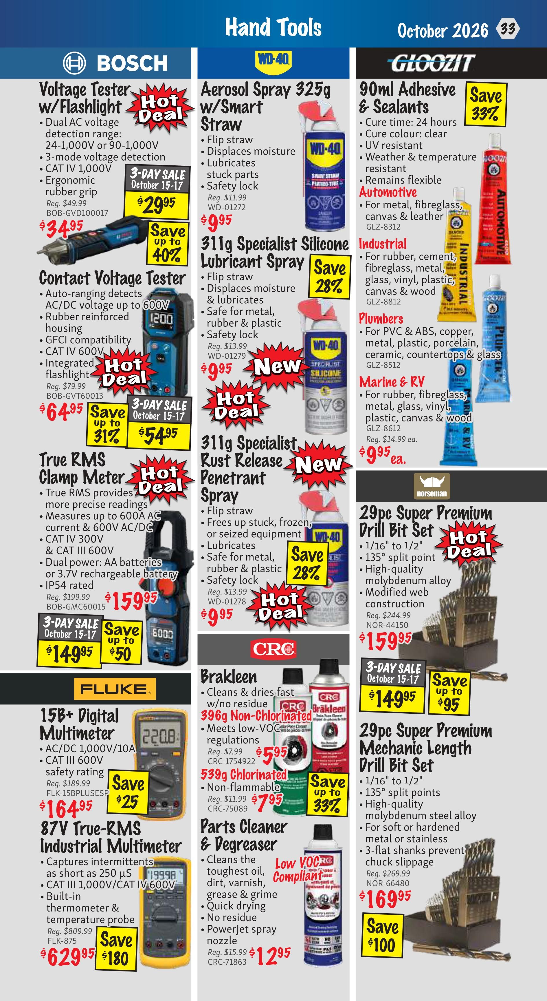 KMS Tools and Equipment Flyer October 1 to 31