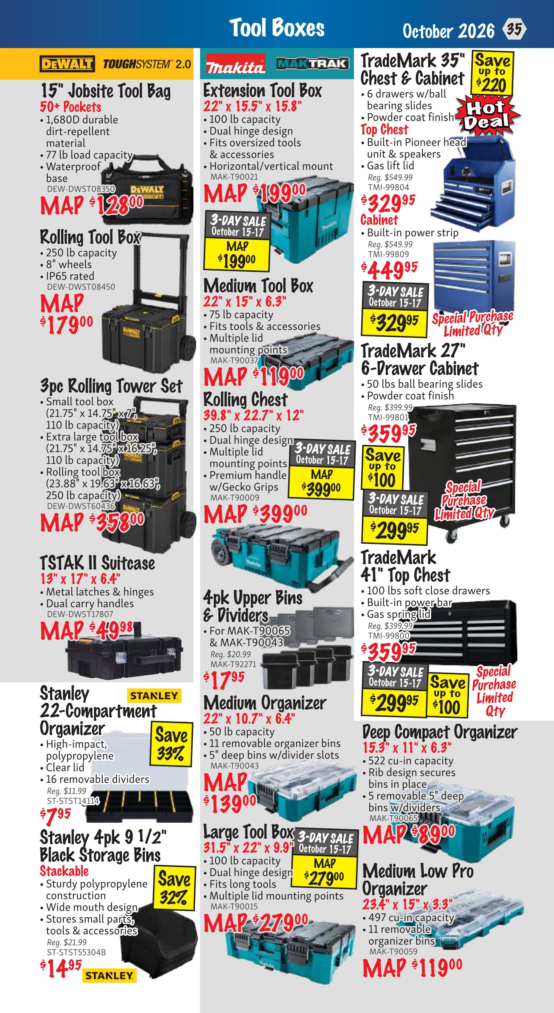KMS Tools and Equipment Flyer October 1 to 31