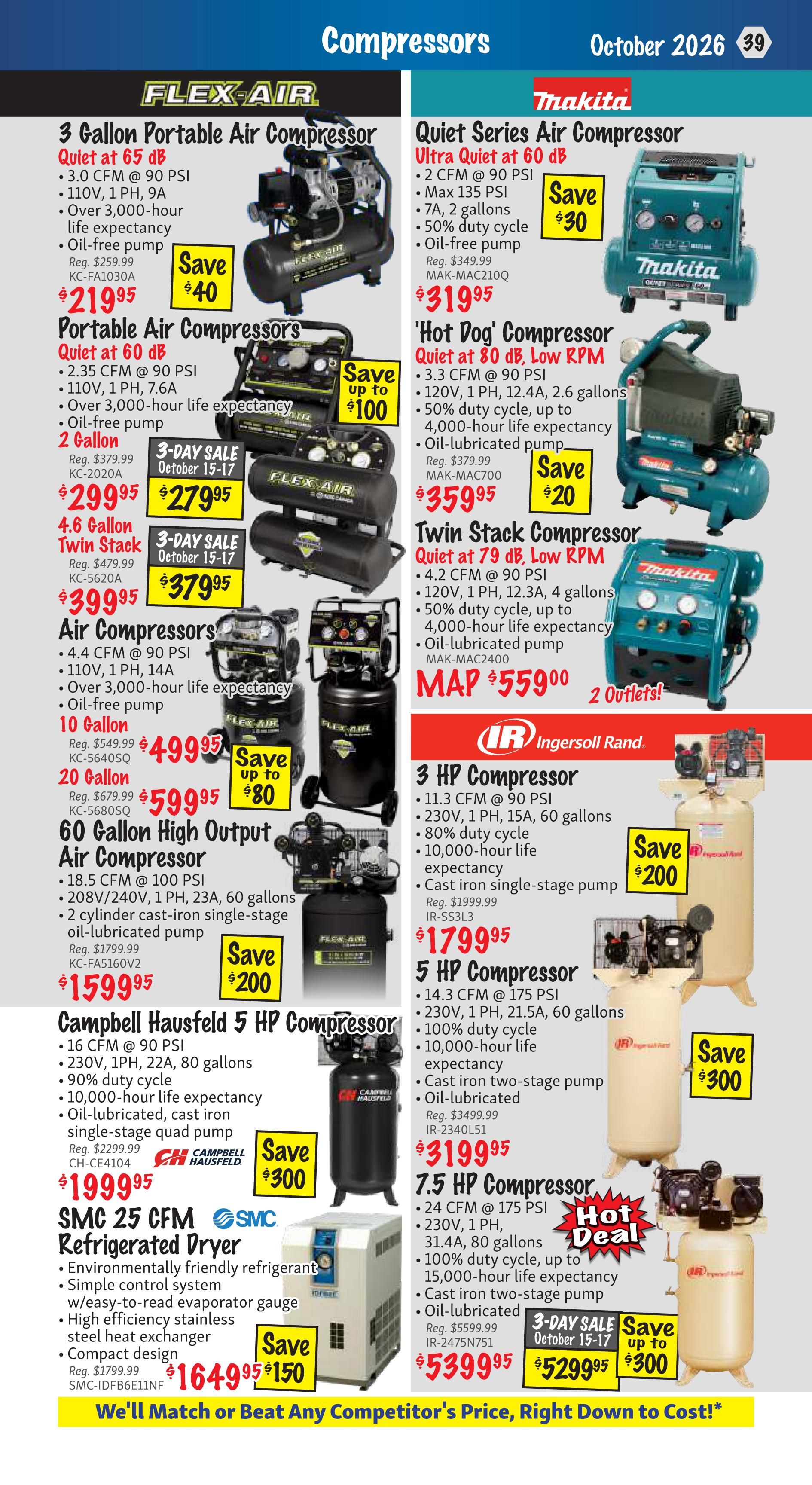 KMS Tools and Equipment Flyer October 1 to 31