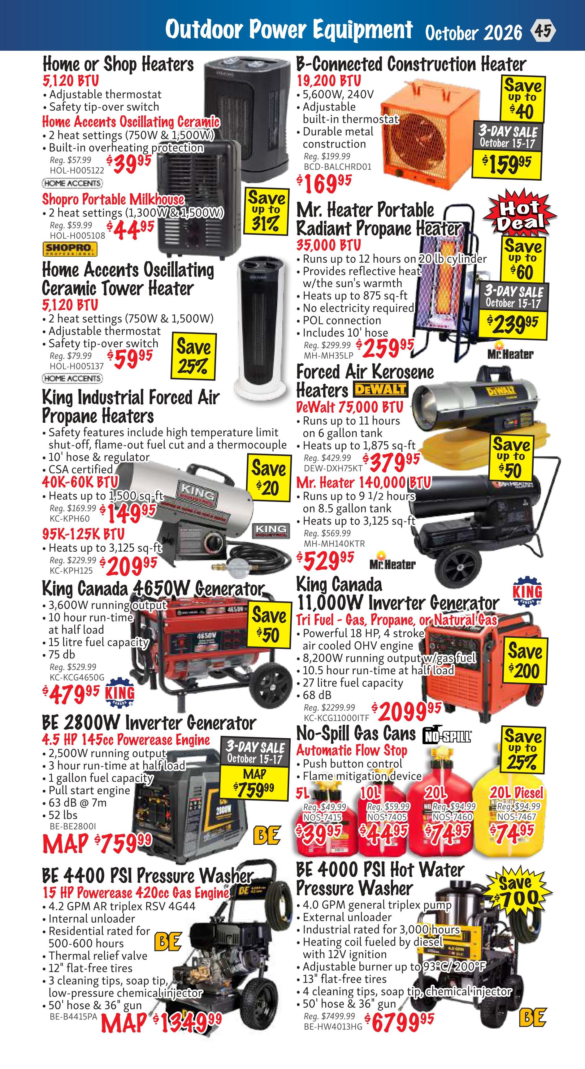 KMS Tools and Equipment Flyer October 1 to 31