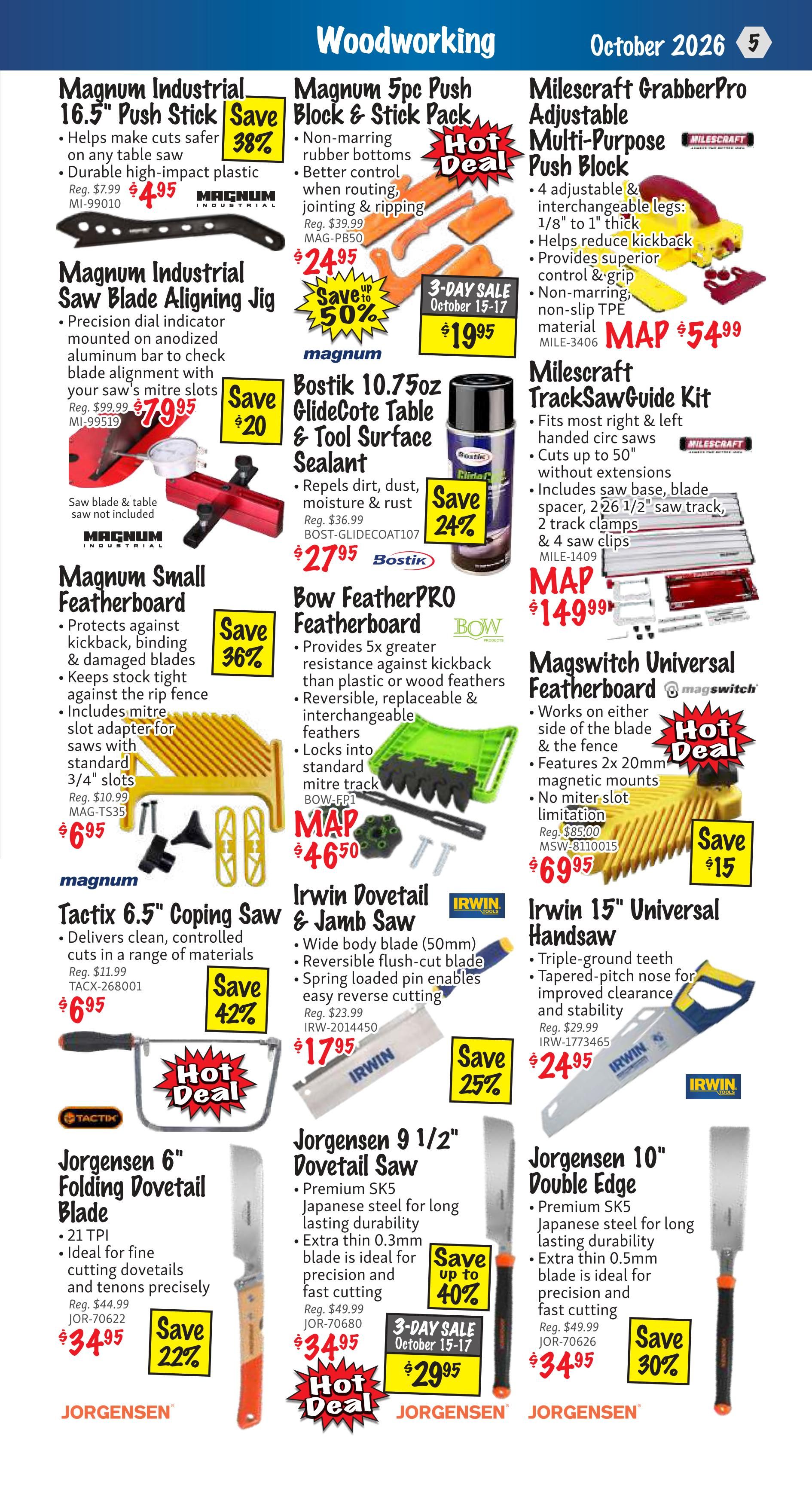 KMS Tools and Equipment Flyer October 1 to 31