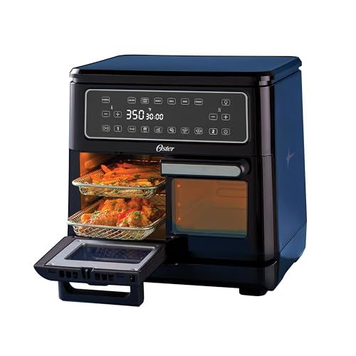 Oster 11-Quart Flex Air Fryer Oven, Dual Cooking Zones and 6 Cooking Functions, 2 Frying Baskets Oster 11-Quart Flex Air Fryer Oven, Dual Cooking Zones and 6 Cooking Functions, 2 Frying Baskets