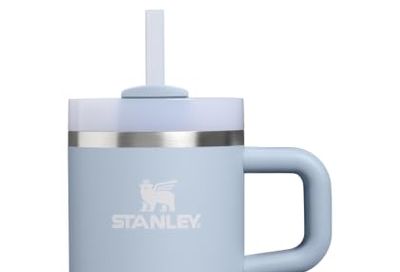 STANLEY Quencher H2.0 Tumbler with Handle and Straw 20 oz | Flowstate 3-Position Lid | Cup Holder Compatible for Travel | Insulated Stainless Steel Cup | BPA-Free | Blue Dream Stone
