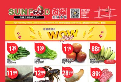 Sunfood Supermarket Flyer October 2 to 8