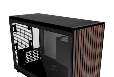 Lian Li A3-mATX PC Case - Glass Edition - Micro ATX Case - Supports 360mm AIO Cooler & 415mm GPU - Wood Front Panel & Side Tempered Glass Panel - No Fans Included - Black (A3X-WDG)