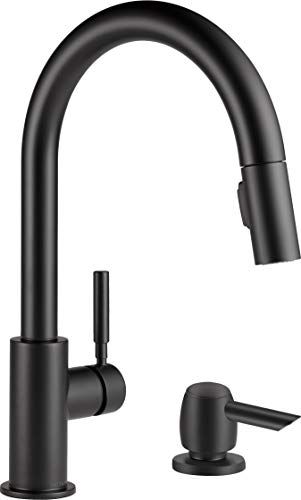 Delta 19933-BLSD-DST Trask Single Handle Kitchen Faucet in Matte Black Delta 19933-BLSD-DST Trask Single Handle Kitchen Faucet in Matte Black