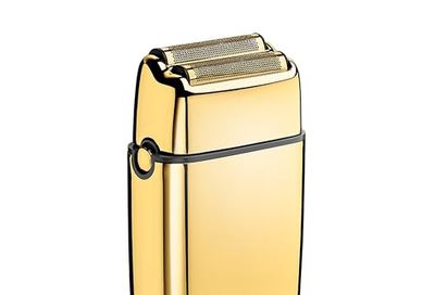 BaBylissPRO METALFX Double Foil Shaver, All-Metal Design, Cordless, Gold