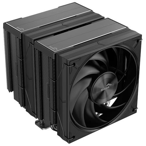 SAMA A60B Dual Tower CPU Air Cooler, 265W TDP, 6 Heat Pipes PC Cooler Black SAMA A60B Dual Tower CPU Air Cooler, 265W TDP, 6 Heat Pipes PC Cooler Black