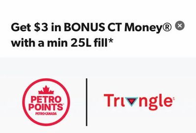 Canadian Tire: Long Weekend Offer: $3 CTM with 25L Fill Up. Limit Once Per Day. (Oct. 8-12)