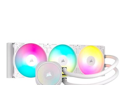CORSAIR Nautilus 360 RS ARGB Liquid CPU Cooler – 360mm AIO – Low-Noise – Direct Motherboard Connection – Daisy-Chain – Intel LGA 1851/1700, AMD AM5/AM4 – 3X RS120 ARGB Fans Included – White