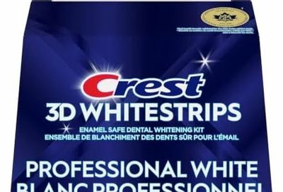 Amazon.ca: Crest 3D Whitestrips Professional White At-Home Teeth Whitening Kit 22 Treatment $39.99