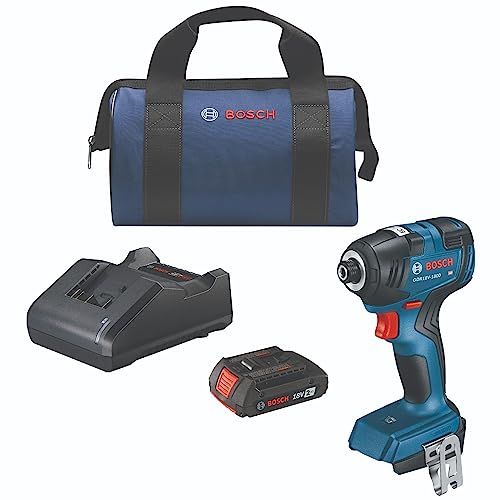 BOSCH GDR18V-1800B12 18V Brushless 1/4 in. Hex Impact Driver Kit with (1) 2 Ah Standard Power Battery BOSCH GDR18V-1800B12 18V Brushless 1/4 in. Hex Impact Driver Kit with (1) 2 Ah Standard Power Battery