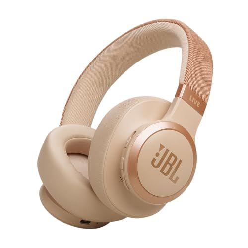JBL Live 770NC - Wireless Over-Ear Headphones with True Adaptive Noise Cancelling with Smart Ambient, Up to 65 Hours of Battery Life, Comfort-fit Fabric Headband & Carrying Pouch (Sandstone) JBL Live 770NC - Wireless Over-Ear Headphones with True Adaptive Noise Cancelling with Smart Ambient, Up to 65 Hours of Battery Life, Comfort-fit Fabric Headband & Carrying Pouch (Sandstone)
