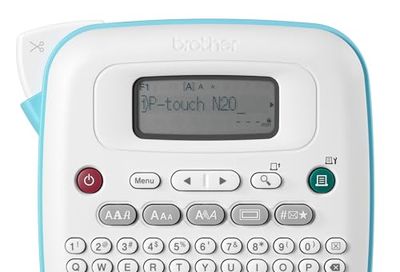 Brother P-Touch PT-N20 Personal Desktop Label Maker, Portable, Handheld and Prints, P-Touch Btag ~½” (12mm) Wide Color Personalized Label Tapes