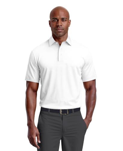 PGA TOUR Men's Golf Air Flux Short Sleeve Solid Polo Shirt, Bright White, Medium PGA TOUR Men's Golf Air Flux Short Sleeve Solid Polo Shirt, Bright White, Medium