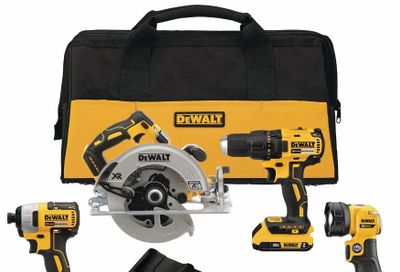 Canadian Tire: DEWALT DCK477D2 20V MAX Cordless 4-Tool Combo Kit $399.99 (Was $649.99)