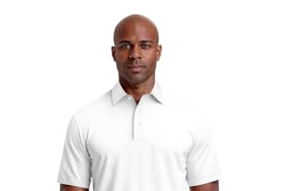 PGA TOUR Men's Golf Air Flux Short Sleeve Solid Polo Shirt, Bright White, Large