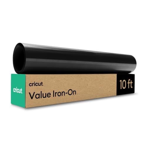 Cricut Value Iron-on, Black - 12 in x 10 ft (1) Cricut Value Iron-on, Black - 12 in x 10 ft (1)