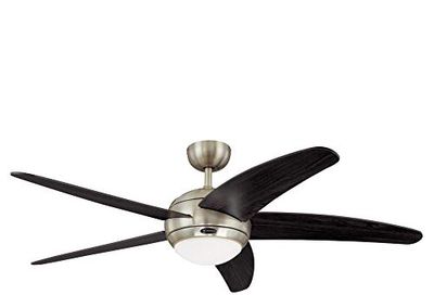 Bendan 52-in Indoor Ceiling Fan Satin Chrome Finish, Dimmable Integrated LED Light Kit, Remote Control Included